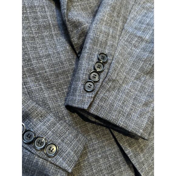 HUGO BOSS 38S Black Plaid "The James4" 100% Wool Hopsack Blazer $595 Sport Coat - Picture 6 of 16